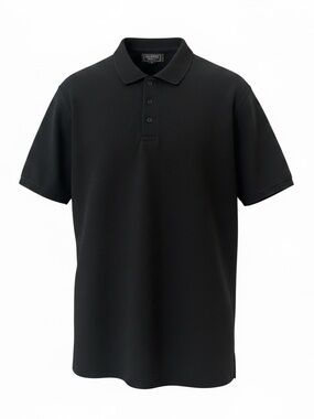 Black Men's Short-Sleeve Polo